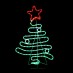 Χριστουγεννιάτικο δενδράκι από φωτοσωλήνα LED 132 λαμπτήρων με κόκκινο και πράσινο φως | Aca Decor | XTREELEDGR90